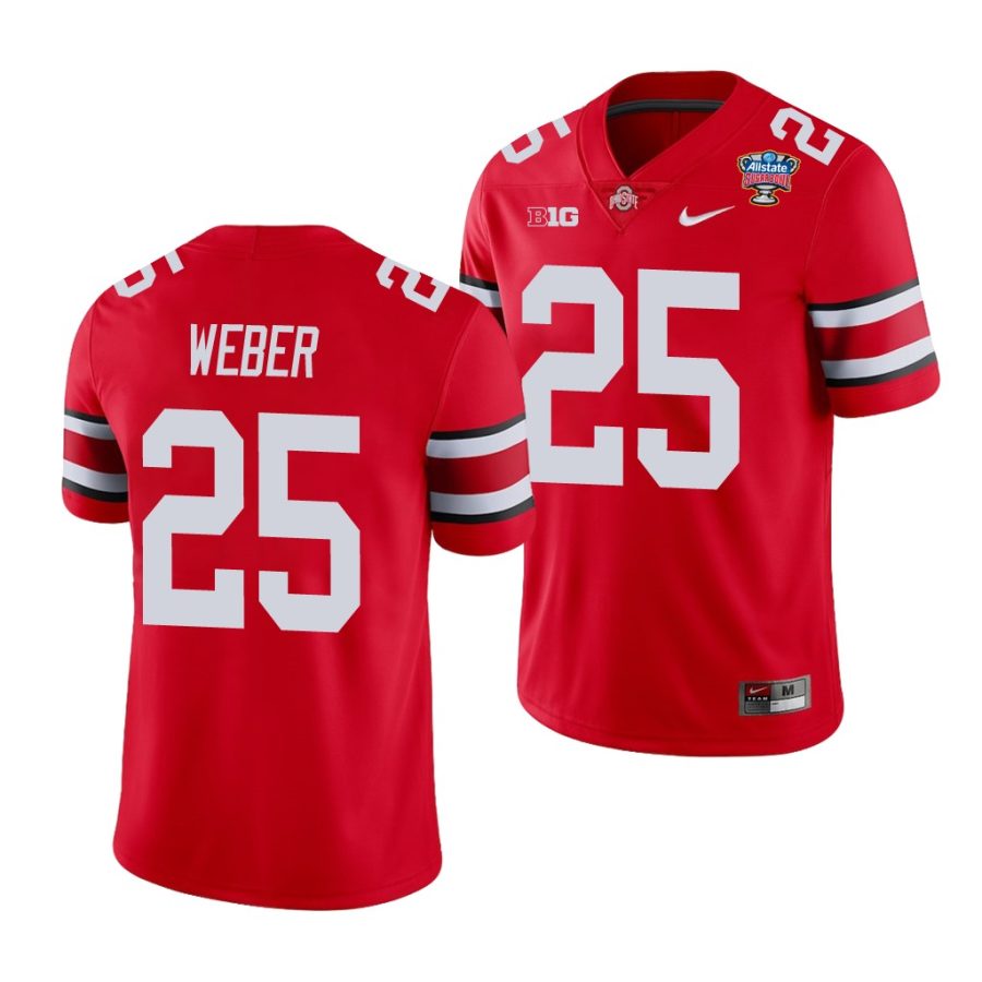 ohio state buckeyes mike weber scarlet 2021 sugar bowl college football jersey