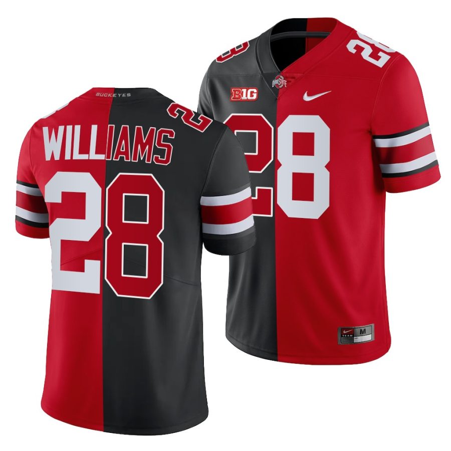 ohio state buckeyes miyan williams scarlet black split edition men jersey