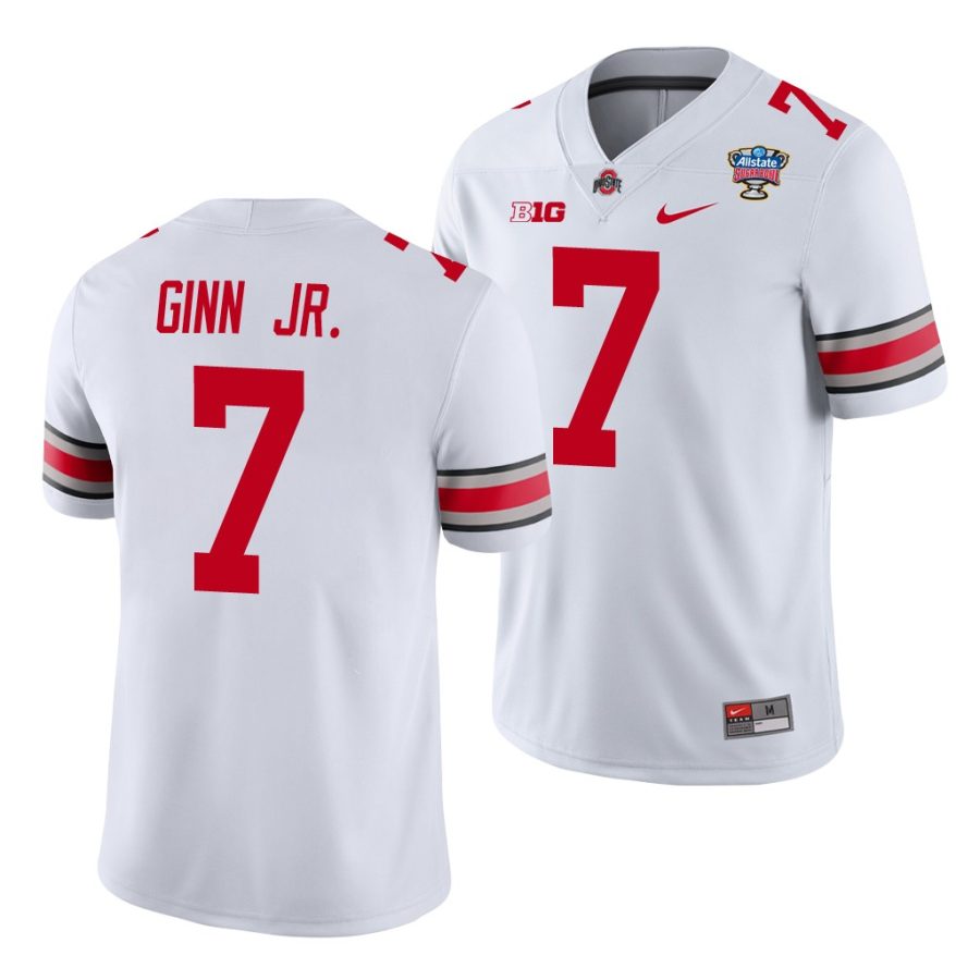 ohio state buckeyes ted ginn jr. white 2021 sugar bowl college football jersey