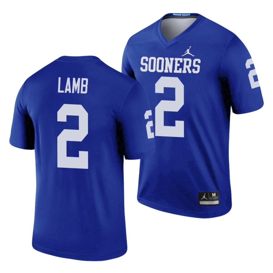 oklahoma sooners ceedee lamb blue legend men's jersey