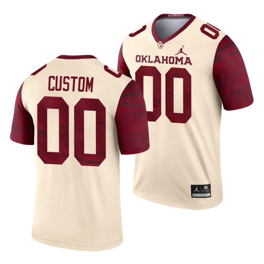 oklahoma sooners custom cream legend men's jersey