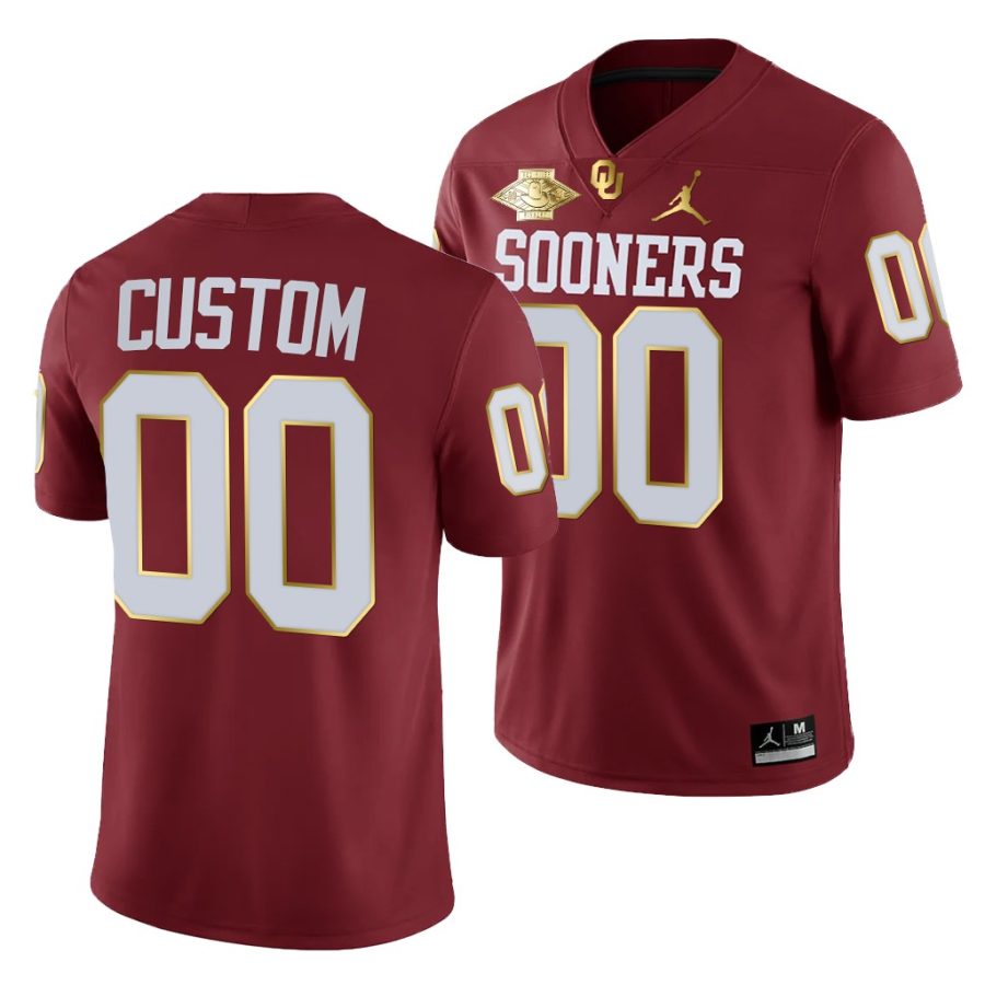 oklahoma sooners custom crimson 2021 red river showdown men jersey