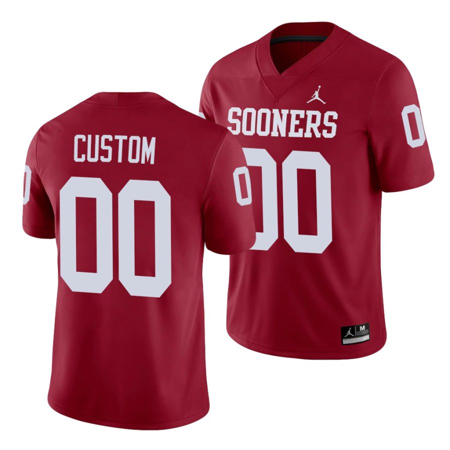 oklahoma sooners custom crimson alumni men's jersey