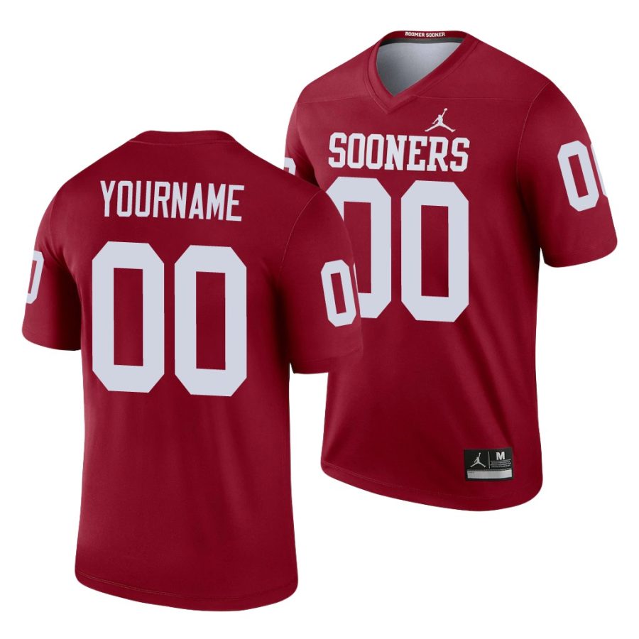 oklahoma sooners custom crimson legend men's jersey