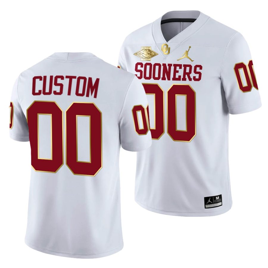 oklahoma sooners custom white 2021 red river showdown men jersey