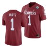 oklahoma sooners jalen hurts crimson 2020 cotton bowl men's jersey