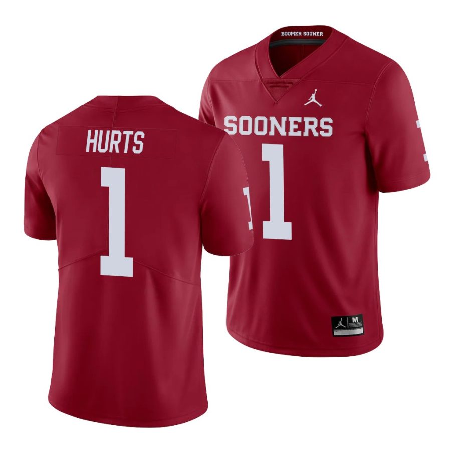 oklahoma sooners jalen hurts crimson limited men's jersey