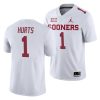 oklahoma sooners jalen hurts white college football men's jersey