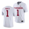 oklahoma sooners jalen hurts white game men's jersey