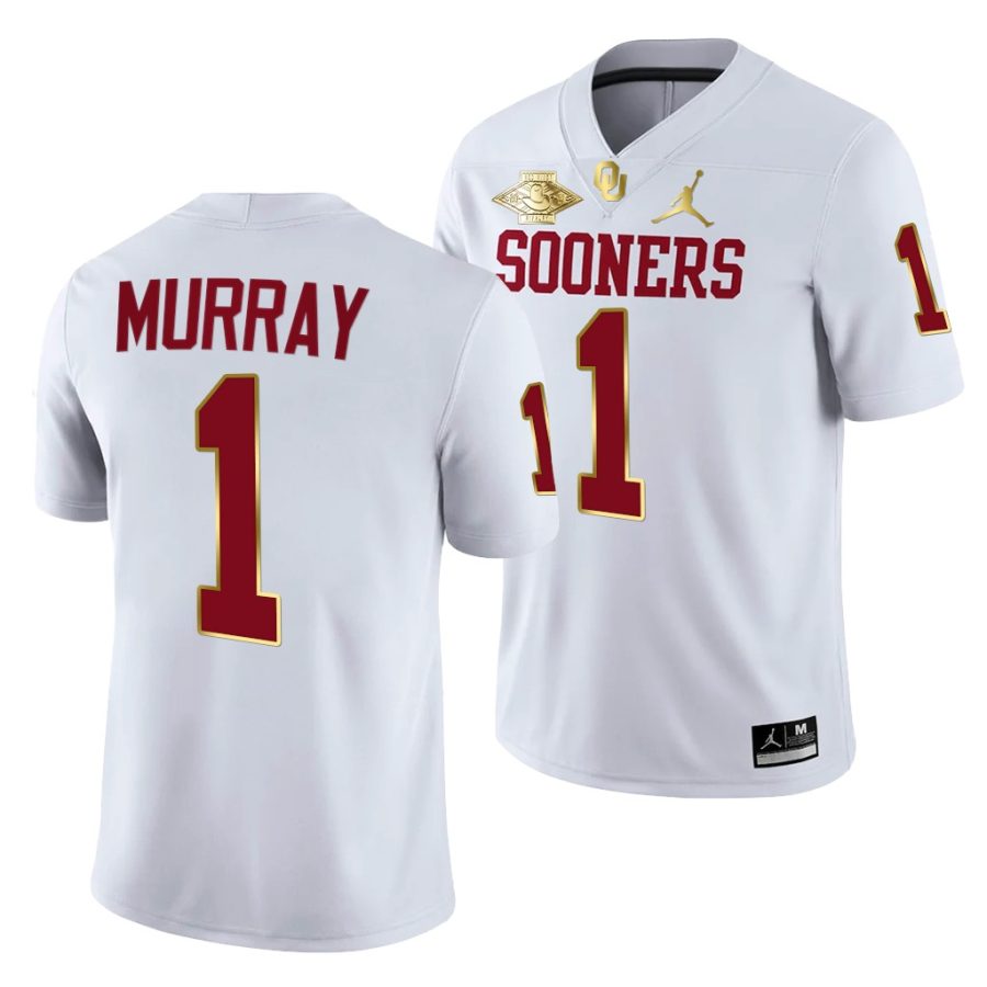 oklahoma sooners kyler murray white 2021 red river showdown men jersey