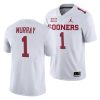 oklahoma sooners kyler murray white college football men's jersey