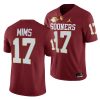 oklahoma sooners marvin mims crimson 2021 red river showdown men jersey