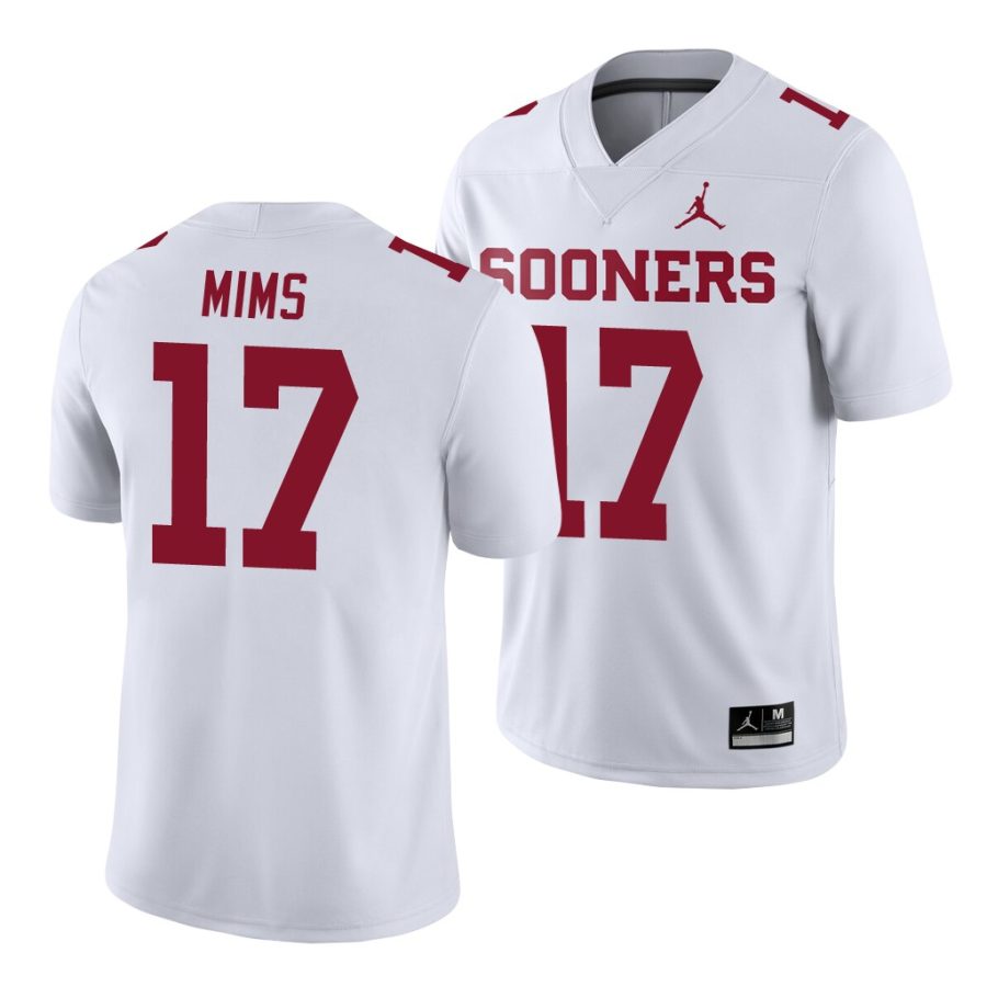 oklahoma sooners marvin mims white game men's jersey