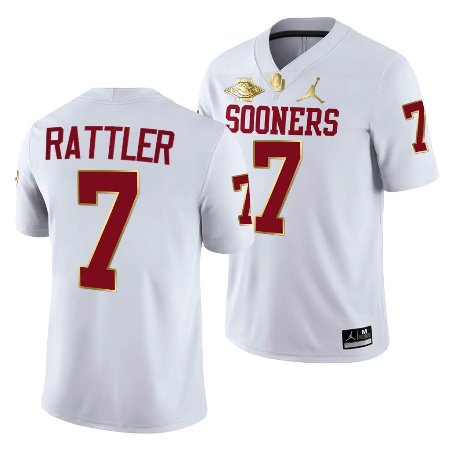 oklahoma sooners spencer rattler white 2021 red river showdown men jersey