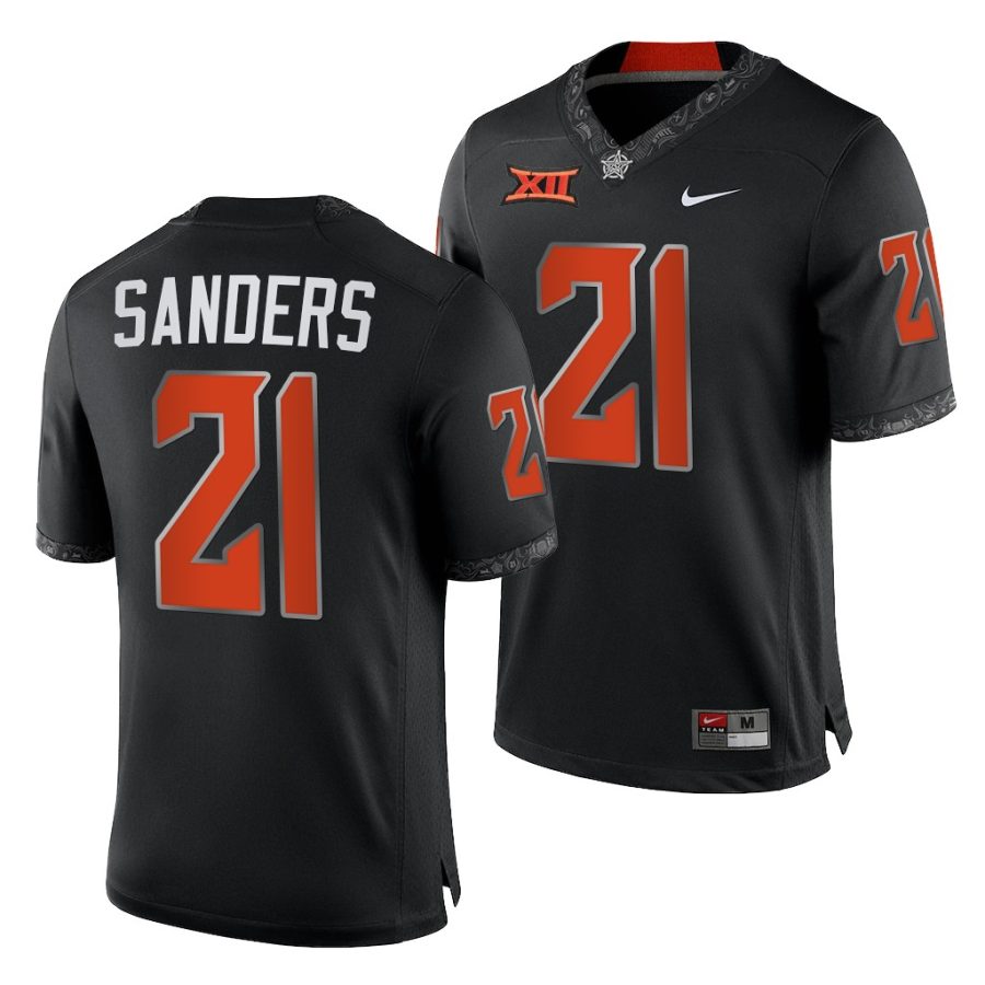 oklahoma state cowboys barry sanders black college football nfl alumni jersey