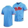 ole miss rebels blue college baseball replica jersey