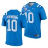 ole miss rebels eli manning blue college football men jersey