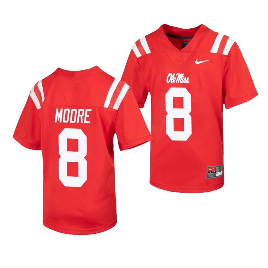 ole miss rebels elijah moore youth red untouchable jersey