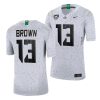 oregon ducks anthony brown white eggshell men jersey