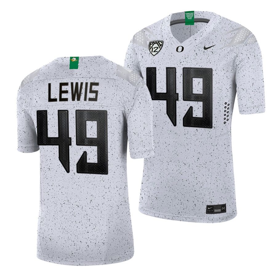 oregon ducks camden lewis white eggshell men jersey