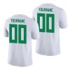 oregon ducks custom white game men's jersey