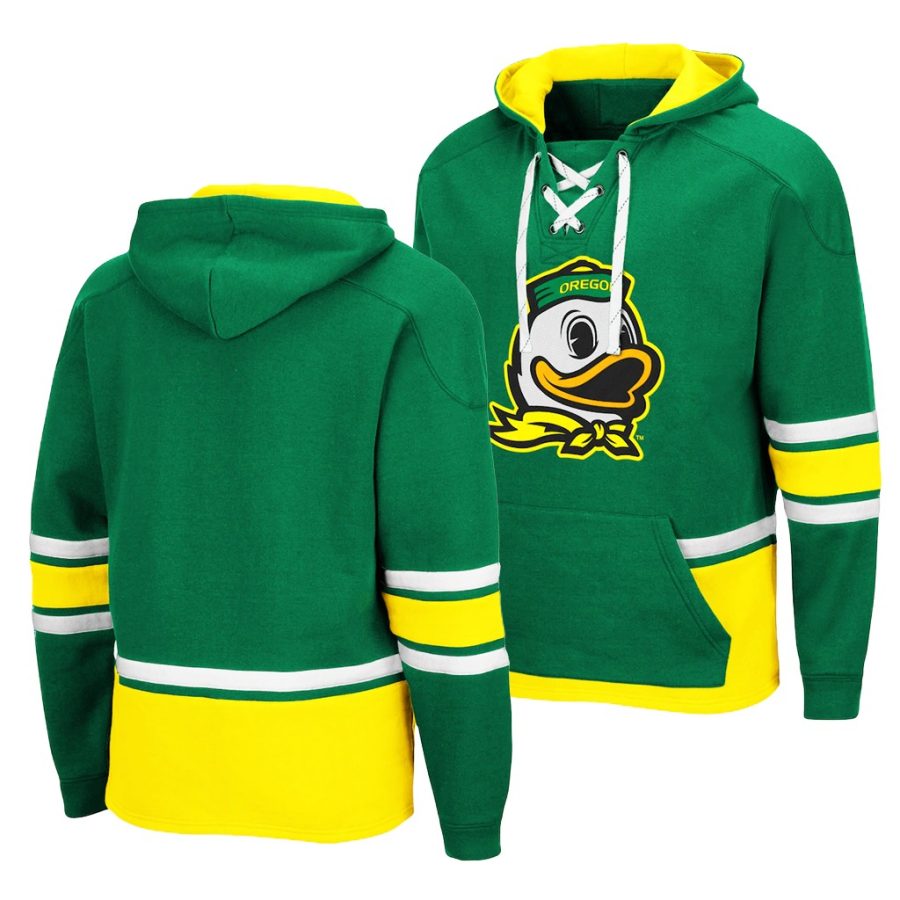 oregon ducks green college hockey 3.0 pullover hoodie