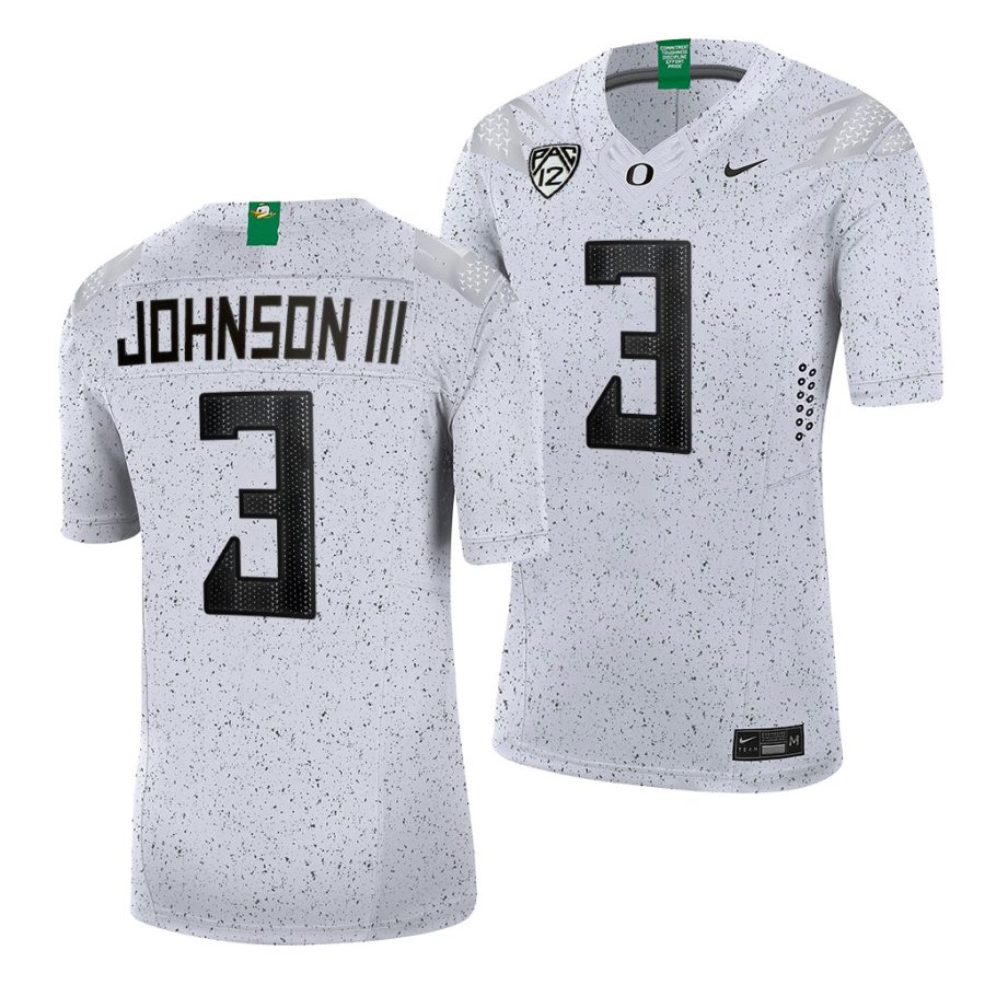 oregon ducks johnny johnson iii white eggshell men jersey