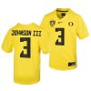 oregon ducks johnny johnson iii youth yellow college football 2021 22 jersey