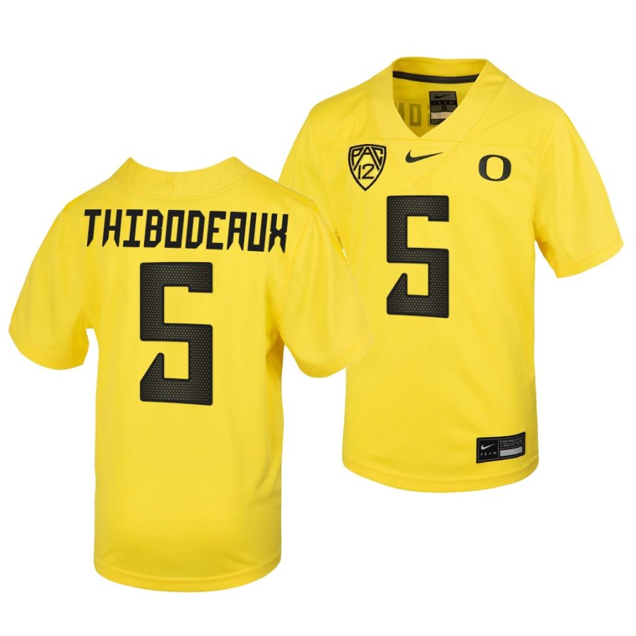 oregon ducks kayvon thibodeaux youth yellow college football 2021 22 jersey