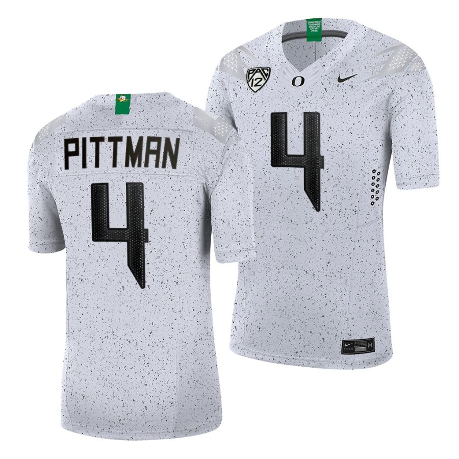 oregon ducks mycah pittman white eggshell men jersey