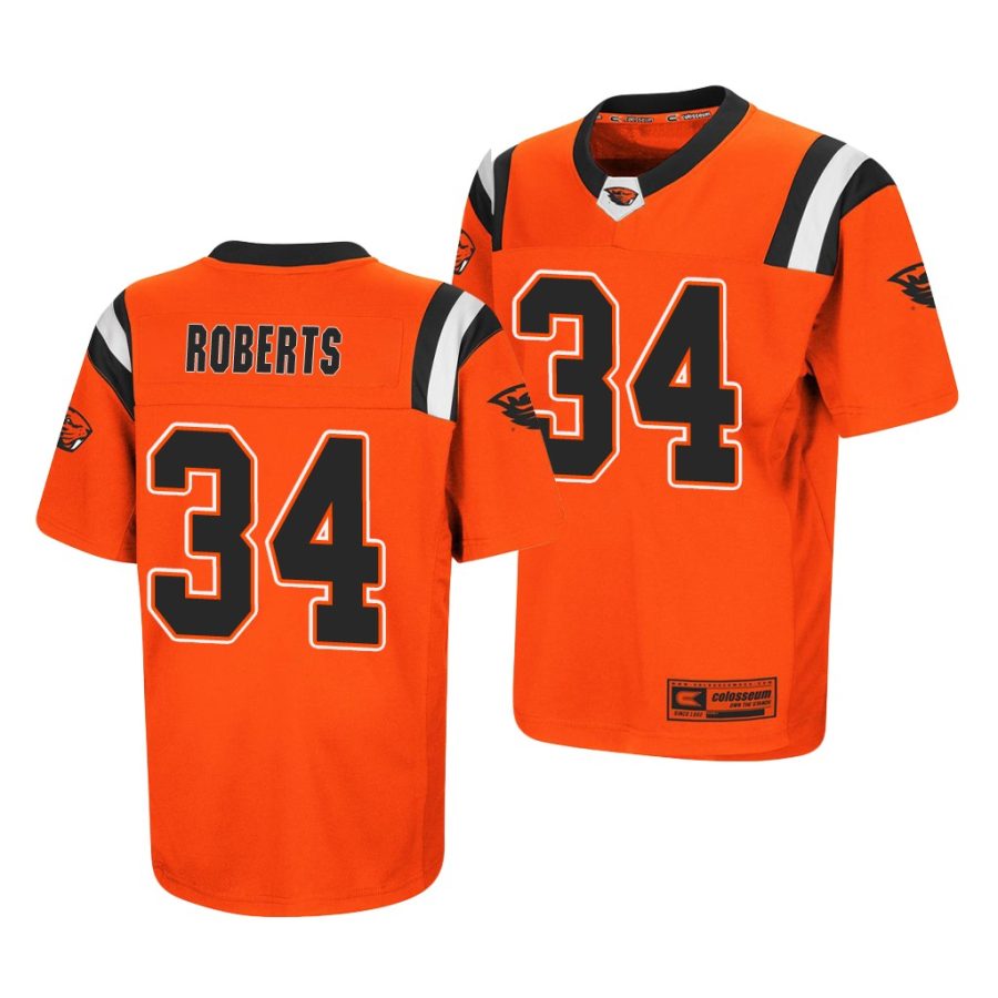 oregon state beavers avery roberts orange replica men's jersey