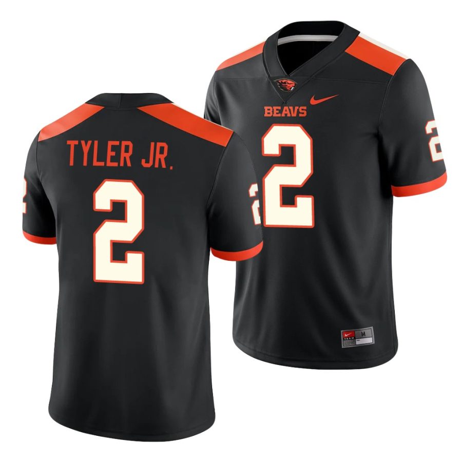 oregon state beavers calvin tyler jr. black college football men's jersey