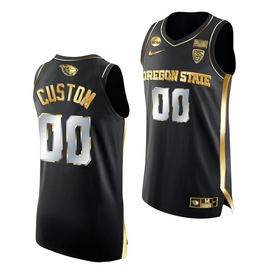 oregon state beavers custom 2021 march madness elite 8 golden authentic black jersey