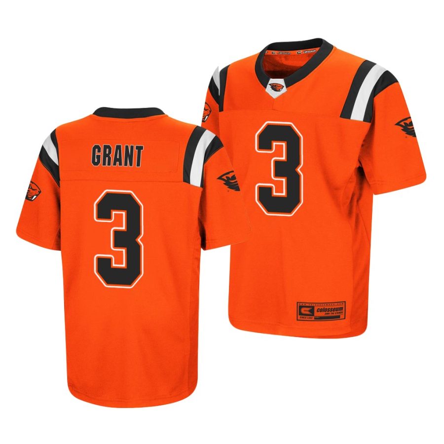 oregon state beavers jaydon grant orange replica men's jersey