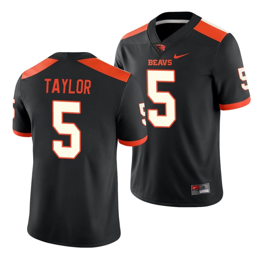 oregon state beavers kolby taylor black college football men's jersey