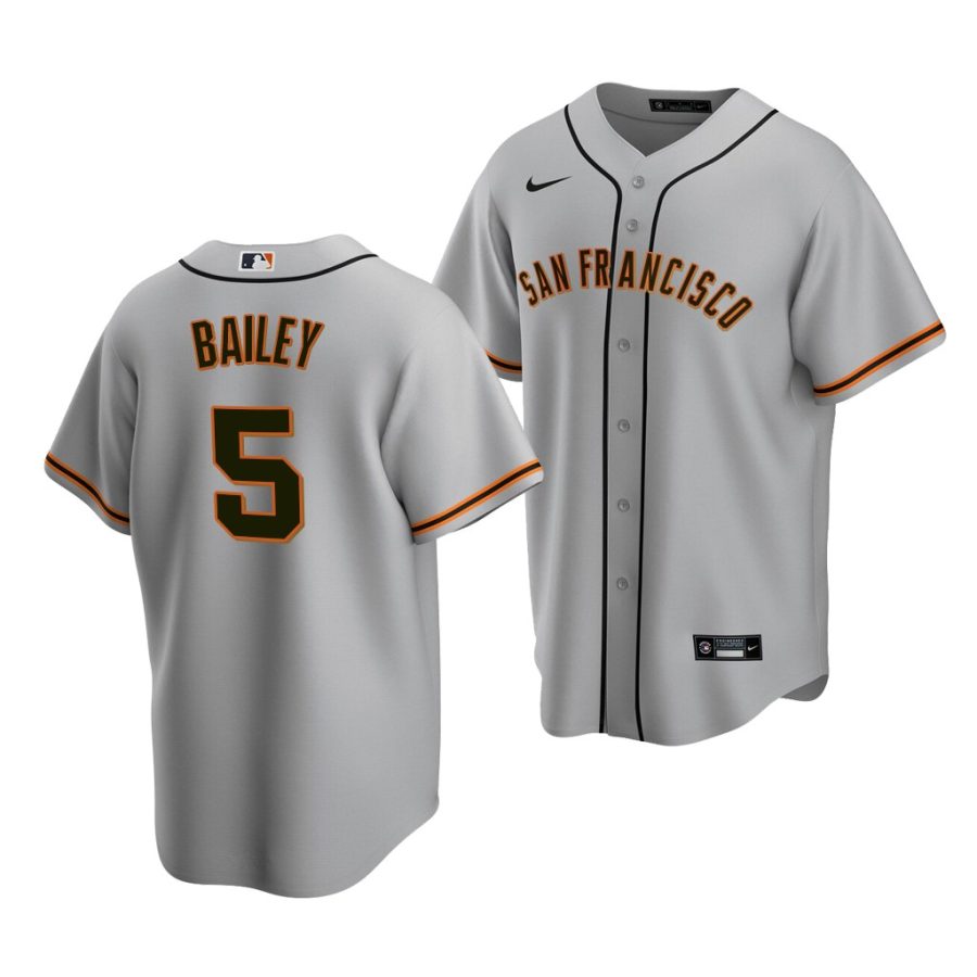 patrick bailey giants 2020 mlb draft replica road gray jersey