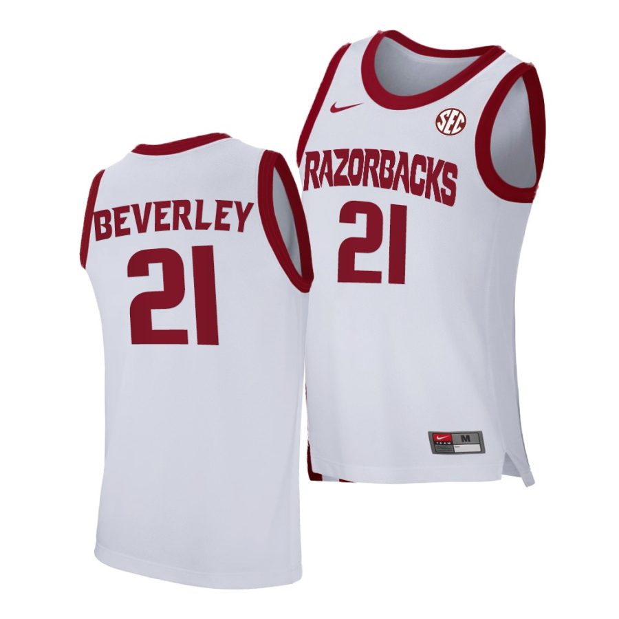 patrick beverley white home arkansas razorbacks jersey