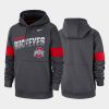 performance pullover anthracite sideline wordmark & logo ohio state buckeyes hoodie