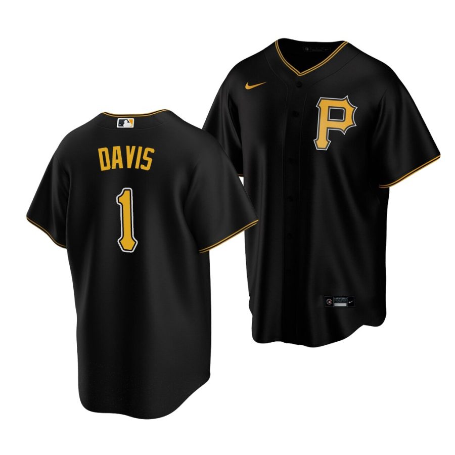 pirates henry davis black 2021 mlb draft replica jersey