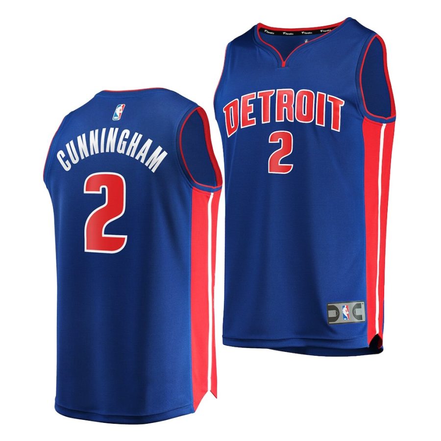 pistons cade cunningham blue 2021 nba draft 1st round pick replica jersey