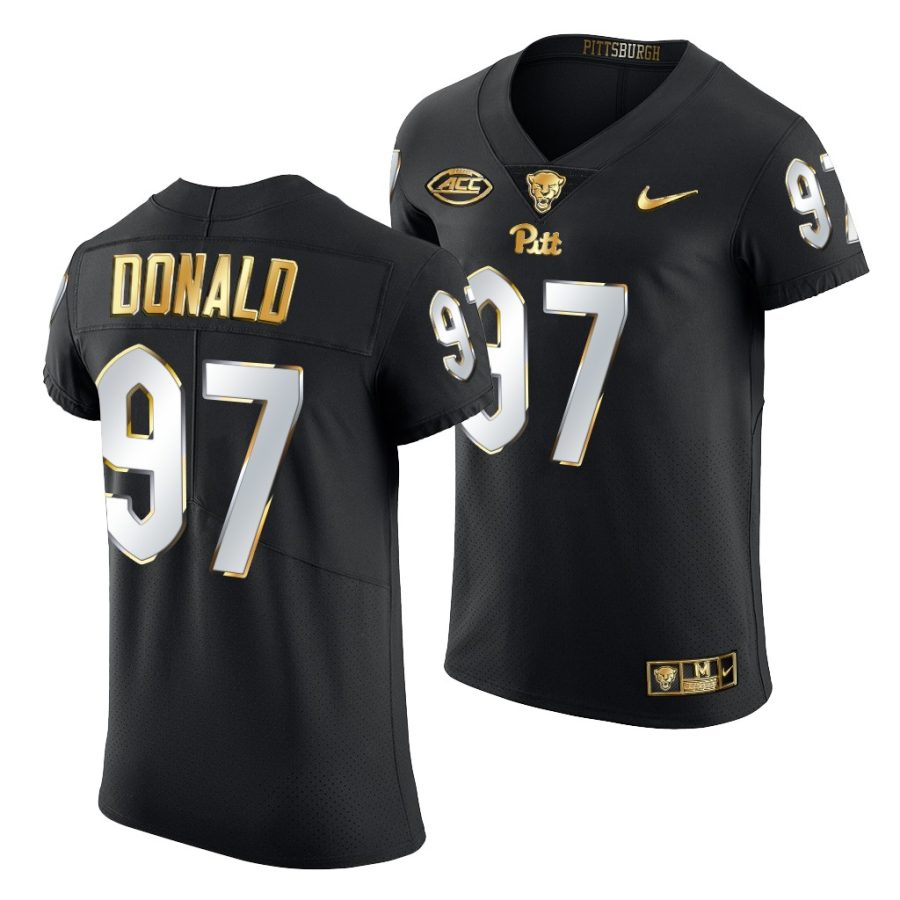 pitt panthers aaron donald golden edition nfl alumni limited black jersey