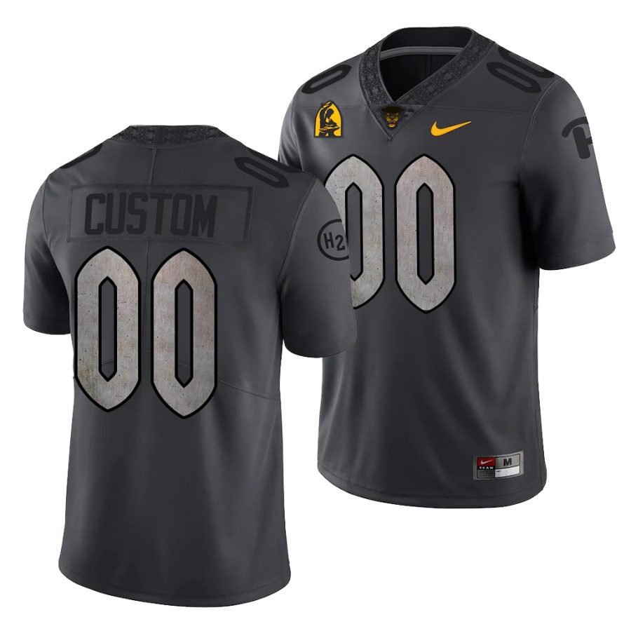 pitt panthers custom anthracite steel city men jersey