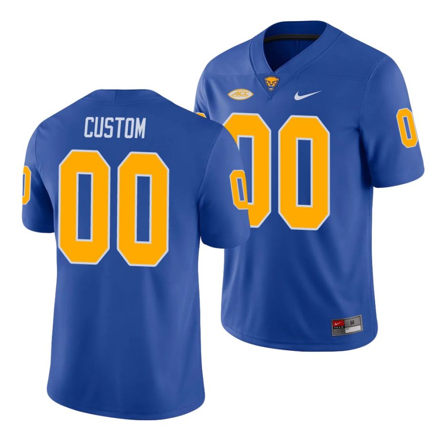 pitt panthers custom royal college football men's jersey