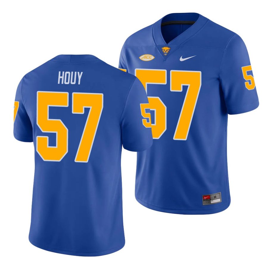 pitt panthers gabe houy royal college football men's jersey