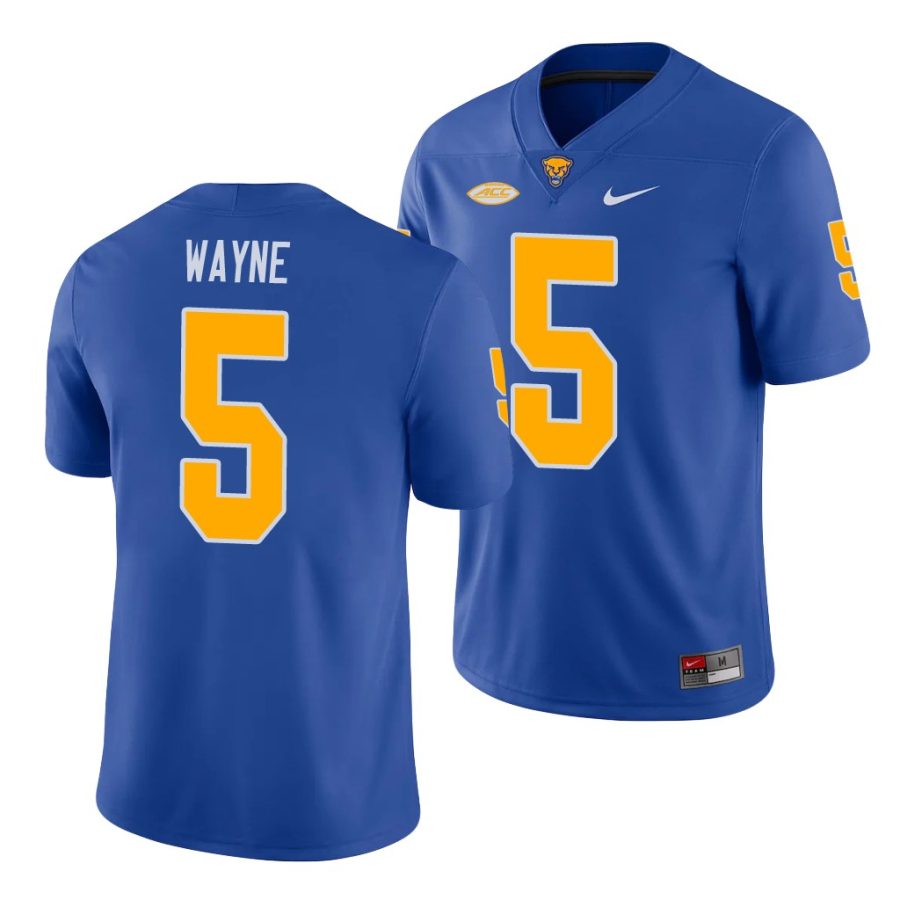 pitt panthers jared wayne royal college football men's jersey