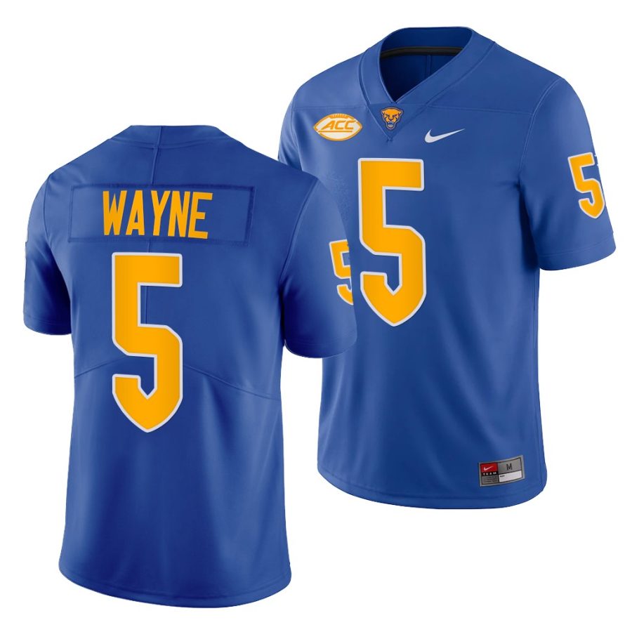 pitt panthers jared wayne royal college football men jersey