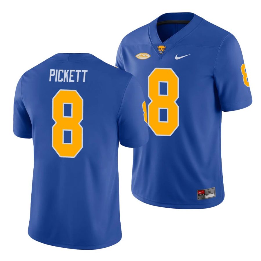 pitt panthers kenny pickett royal college football men's jersey