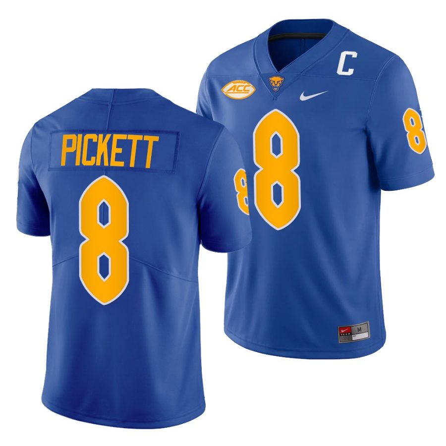 pitt panthers kenny pickett royal college football men jersey