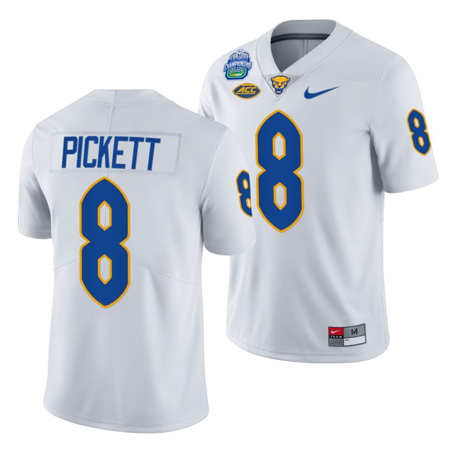 pitt panthers kenny pickett white 2021 acc football conference champions jersey