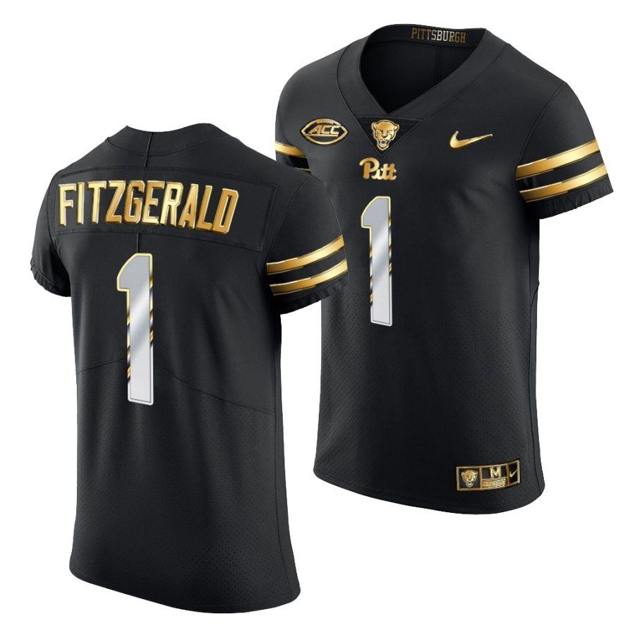 pitt panthers larry fitzgerald golden edition nfl alumni limited black jersey